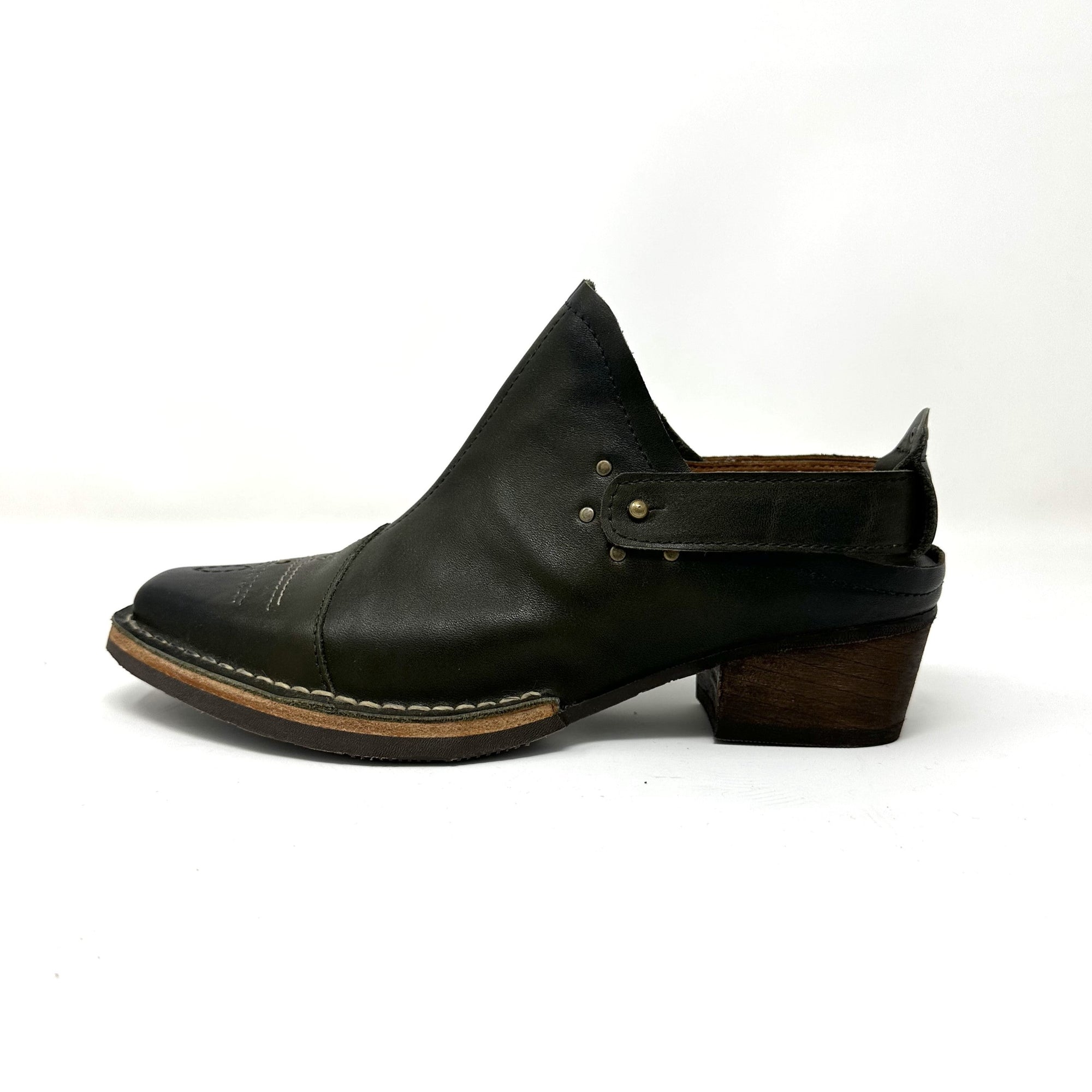 Nubs Western Mule - Olive