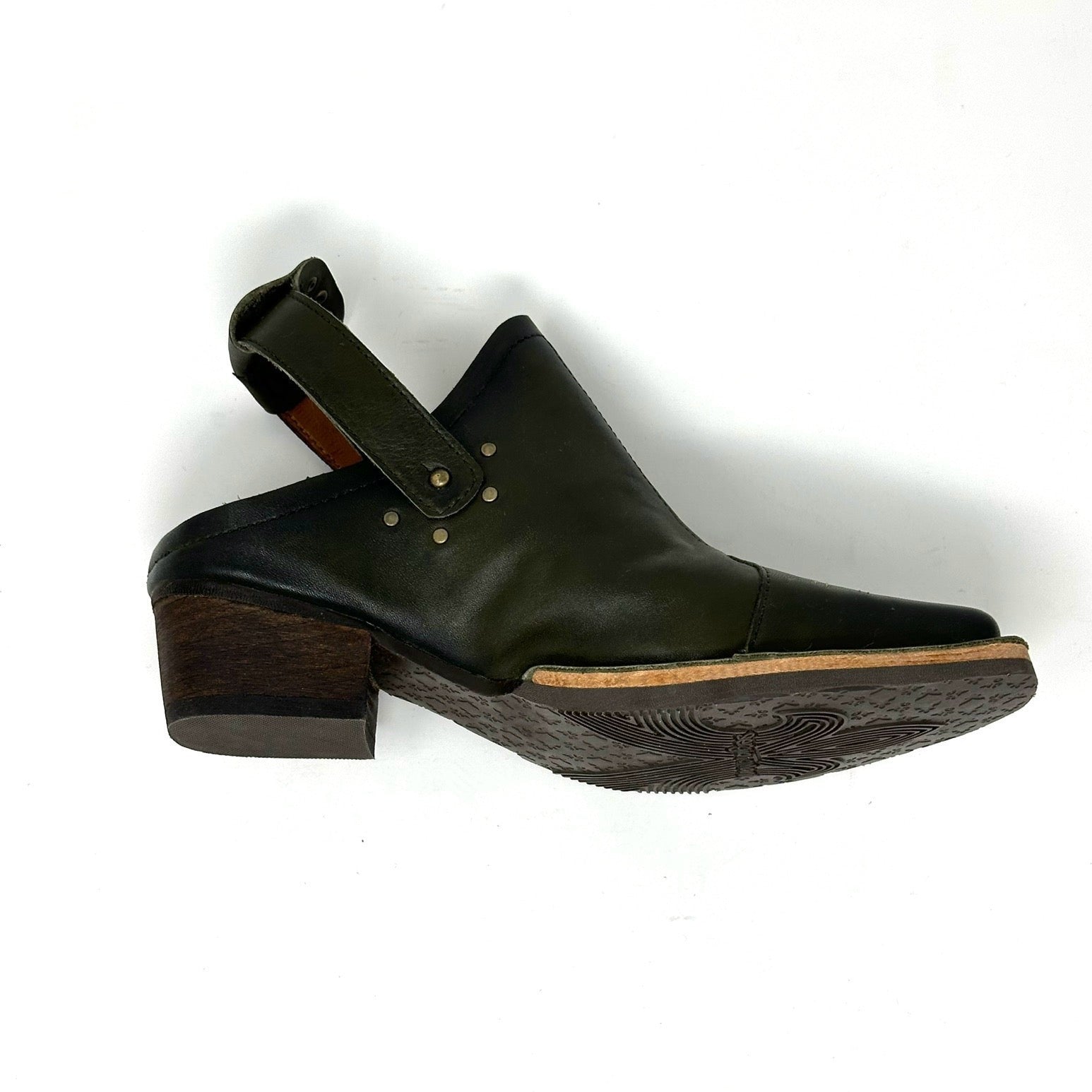 Nubs Western Mule - Olive