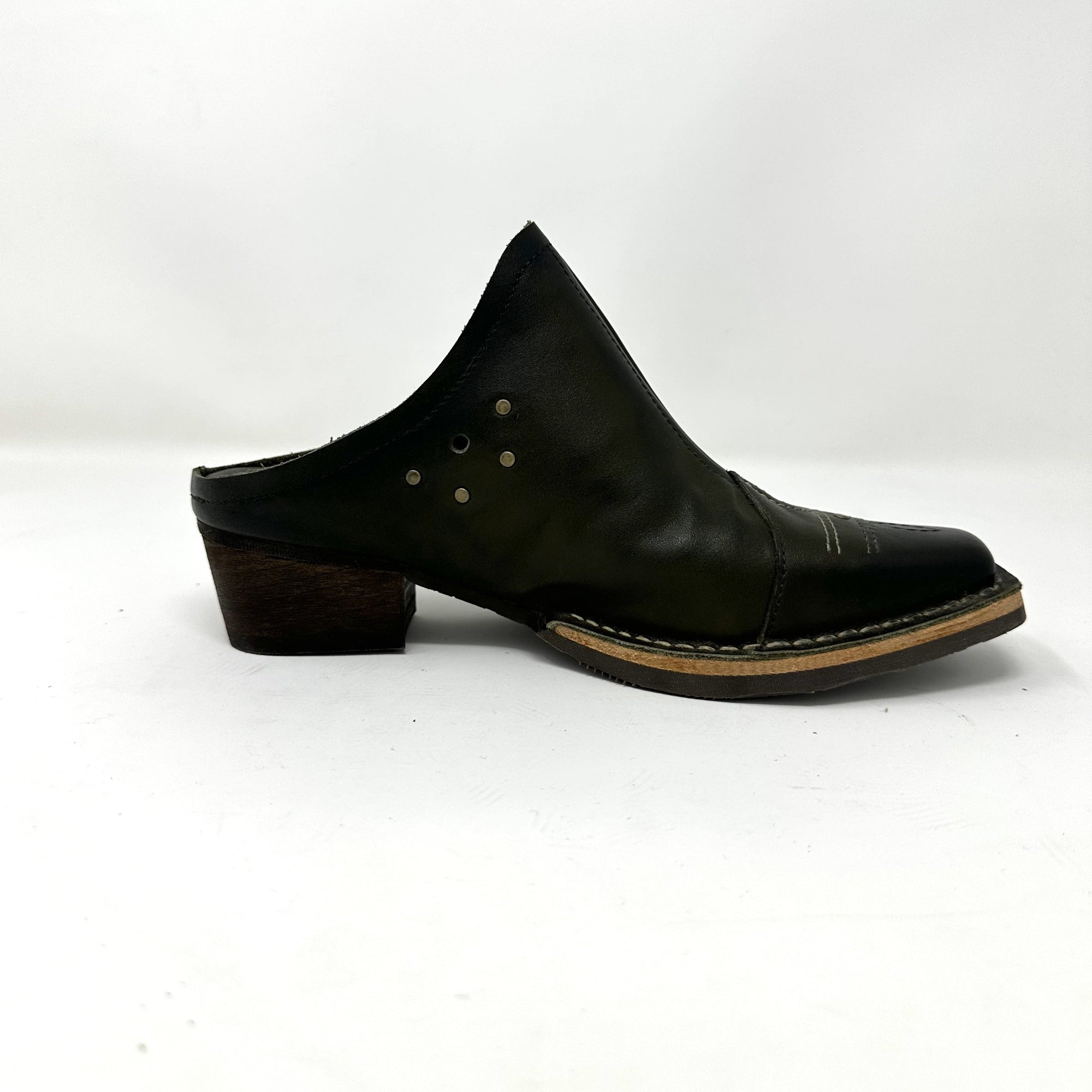 Nubs Western Mule - Olive