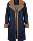 Sherpa Trim Denim Coat