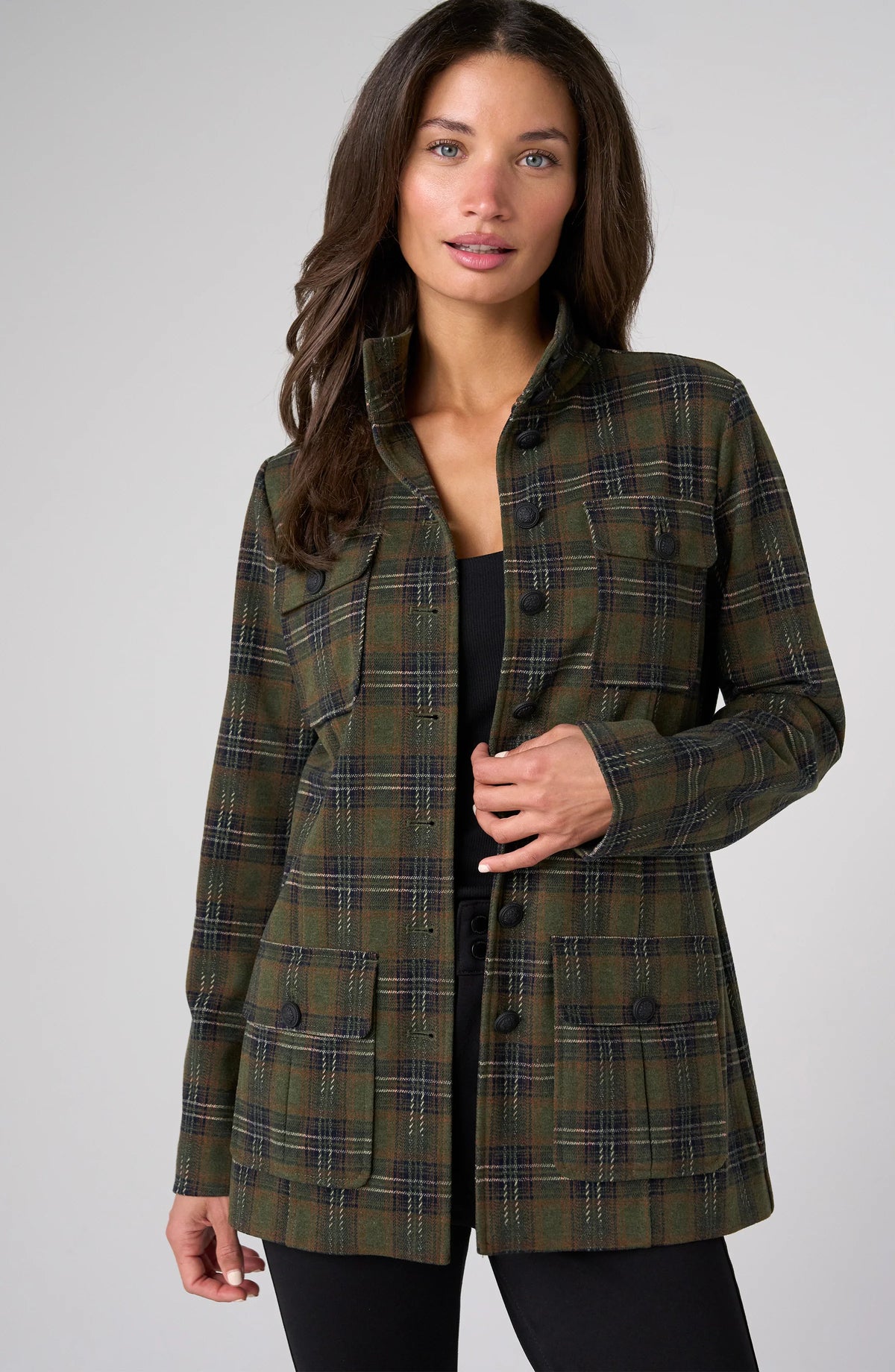 Funnel Neck Field Jacket - Olive