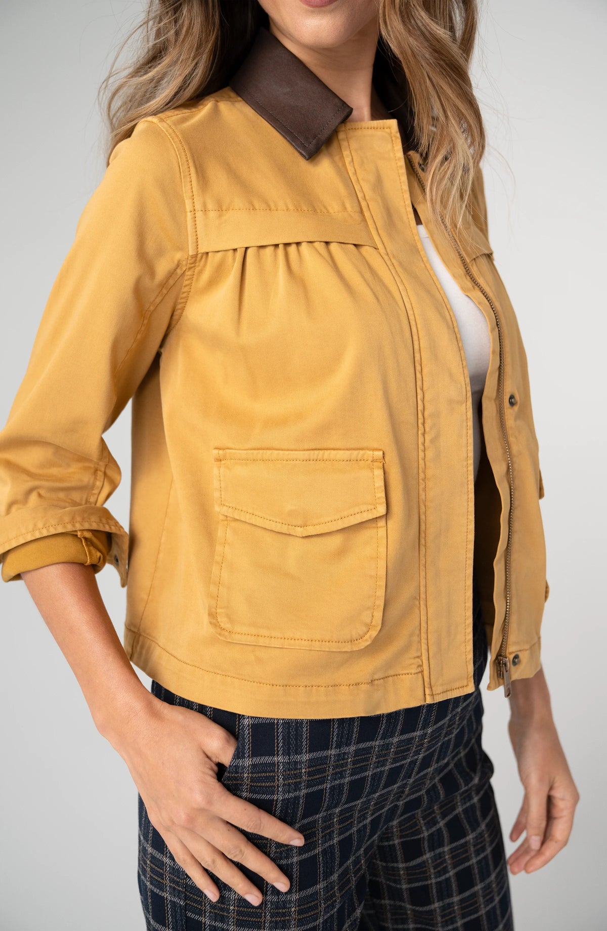 Collared Swing Jacket - Gold Rush