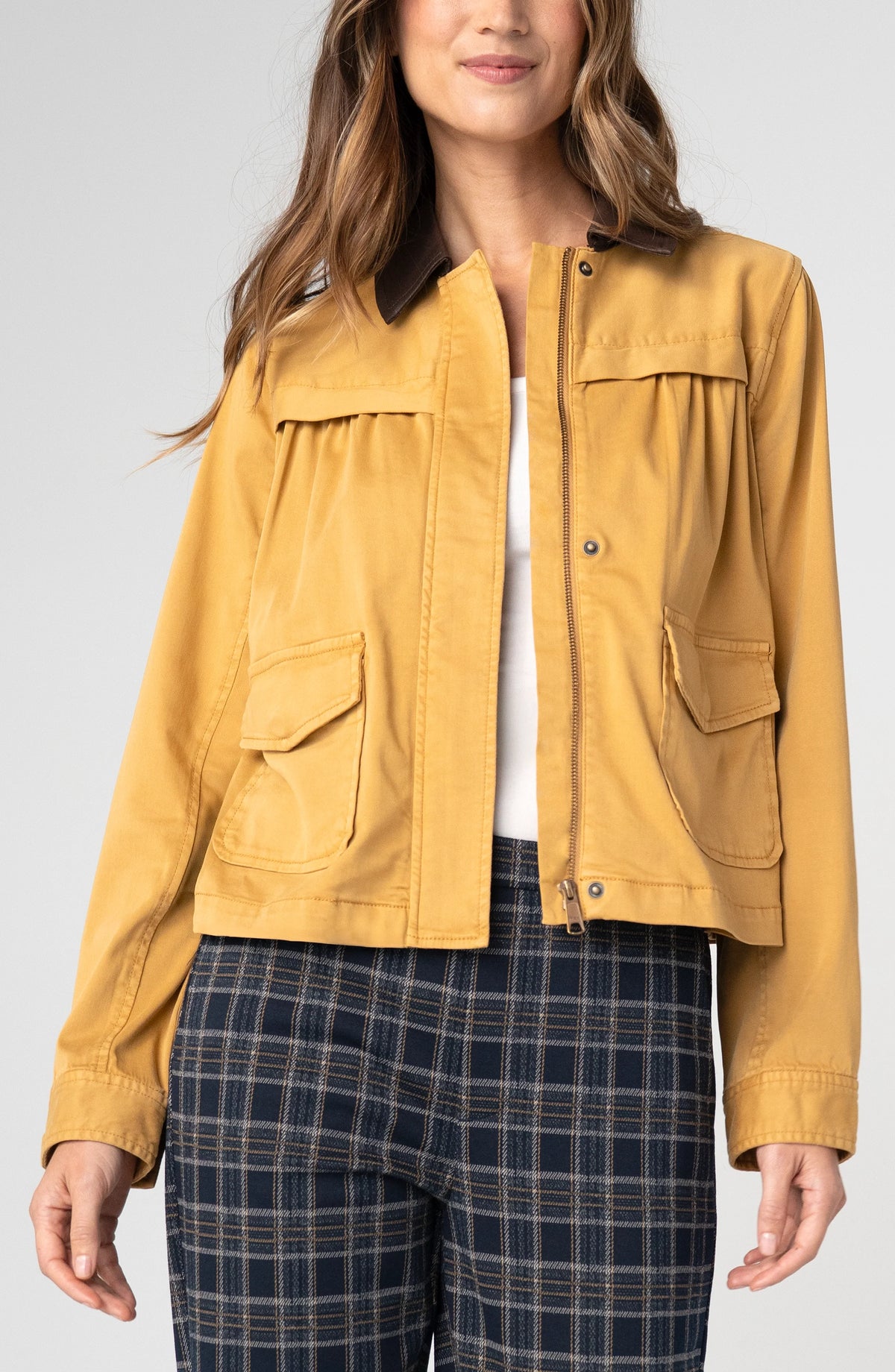 Collared Swing Jacket - Gold Rush