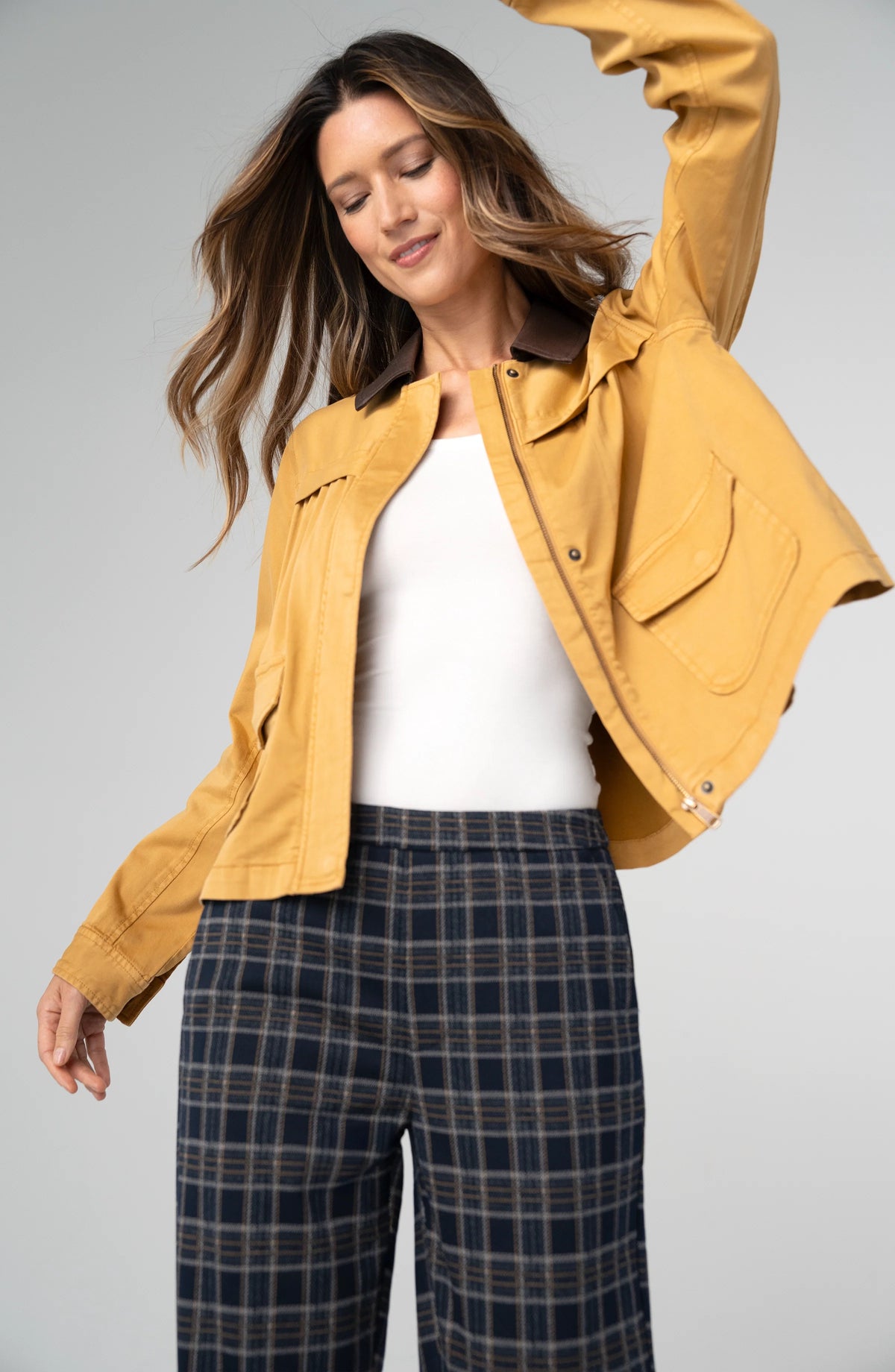 Collared Swing Jacket - Gold Rush