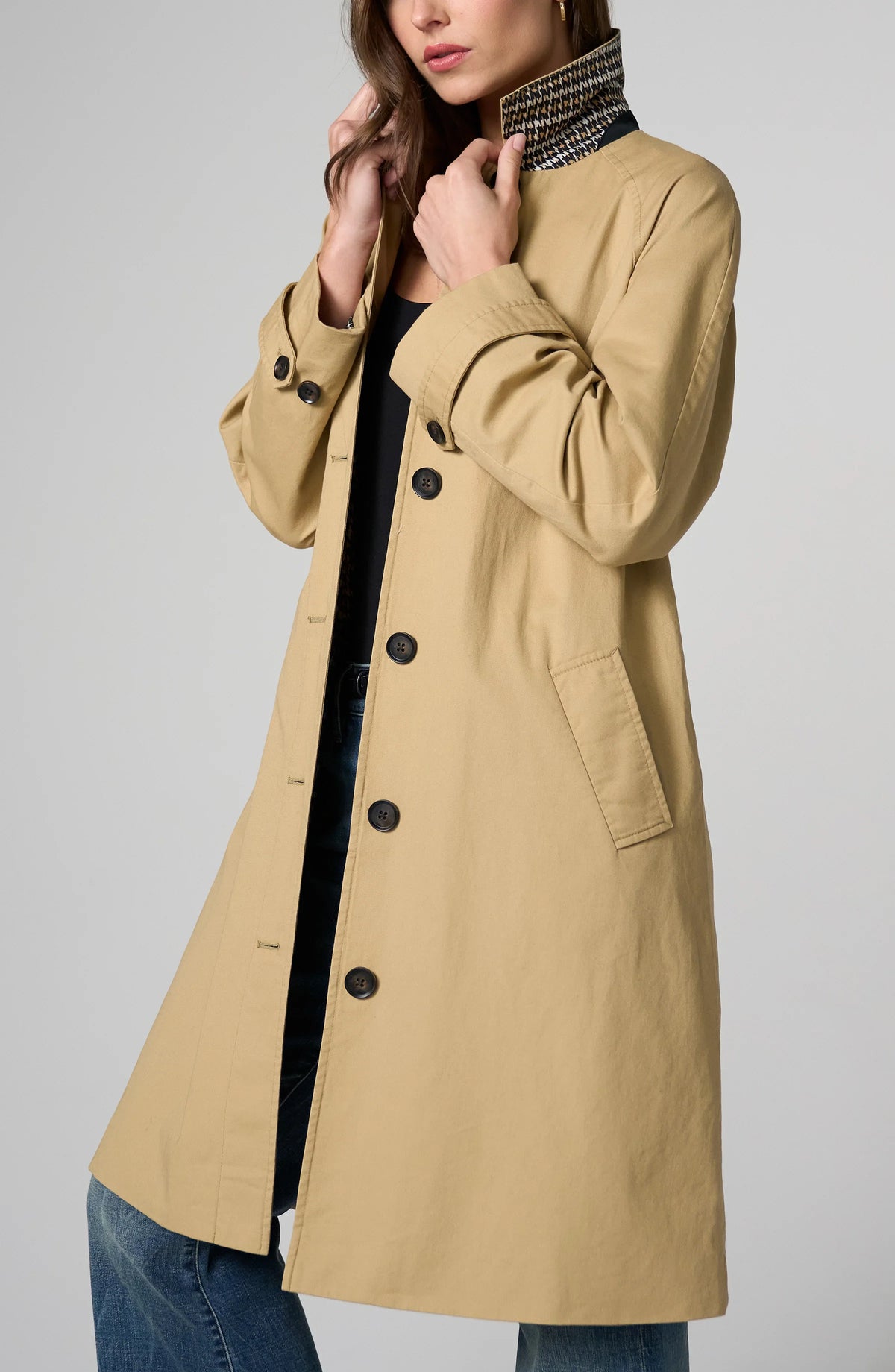 Raglan Sleeve Coat - Croissant