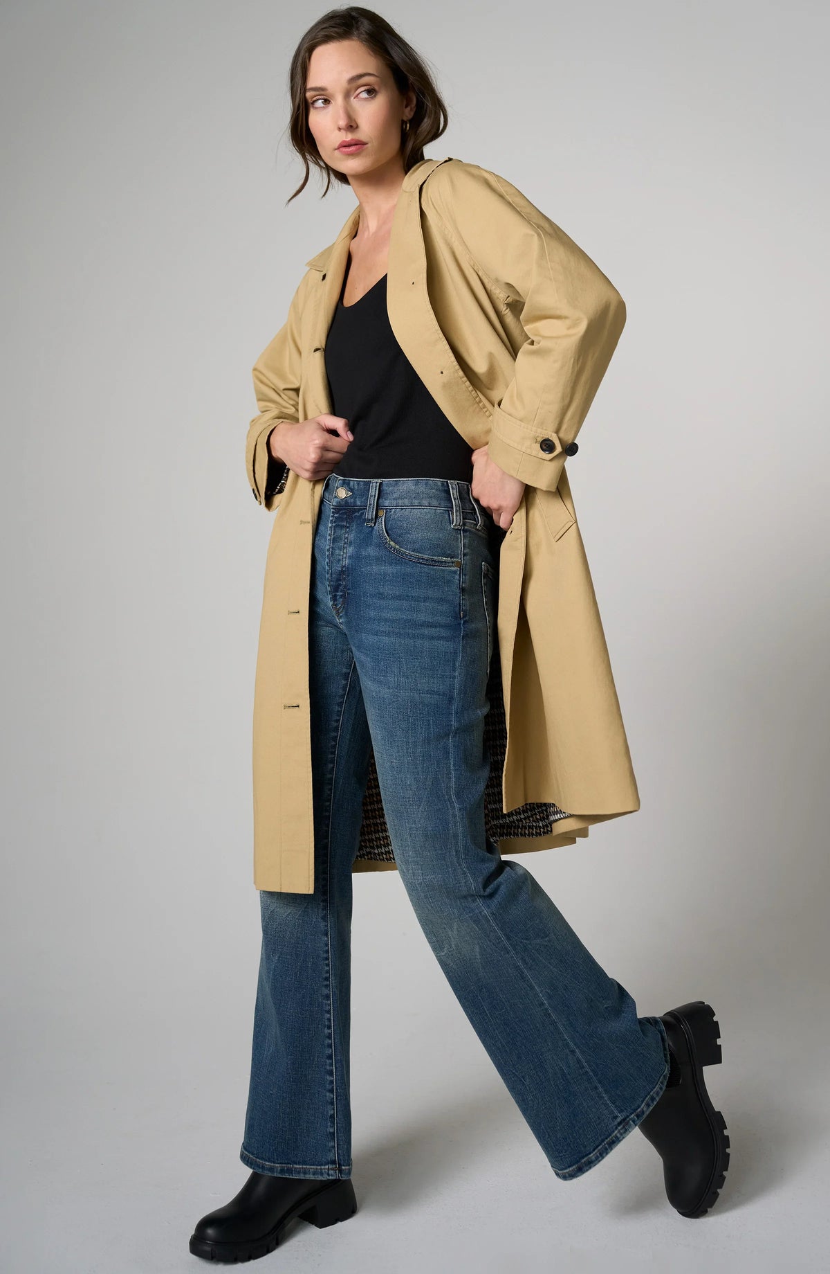Raglan Sleeve Coat - Croissant