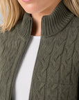 Quilted Sweater Jacket - Heather Olive
