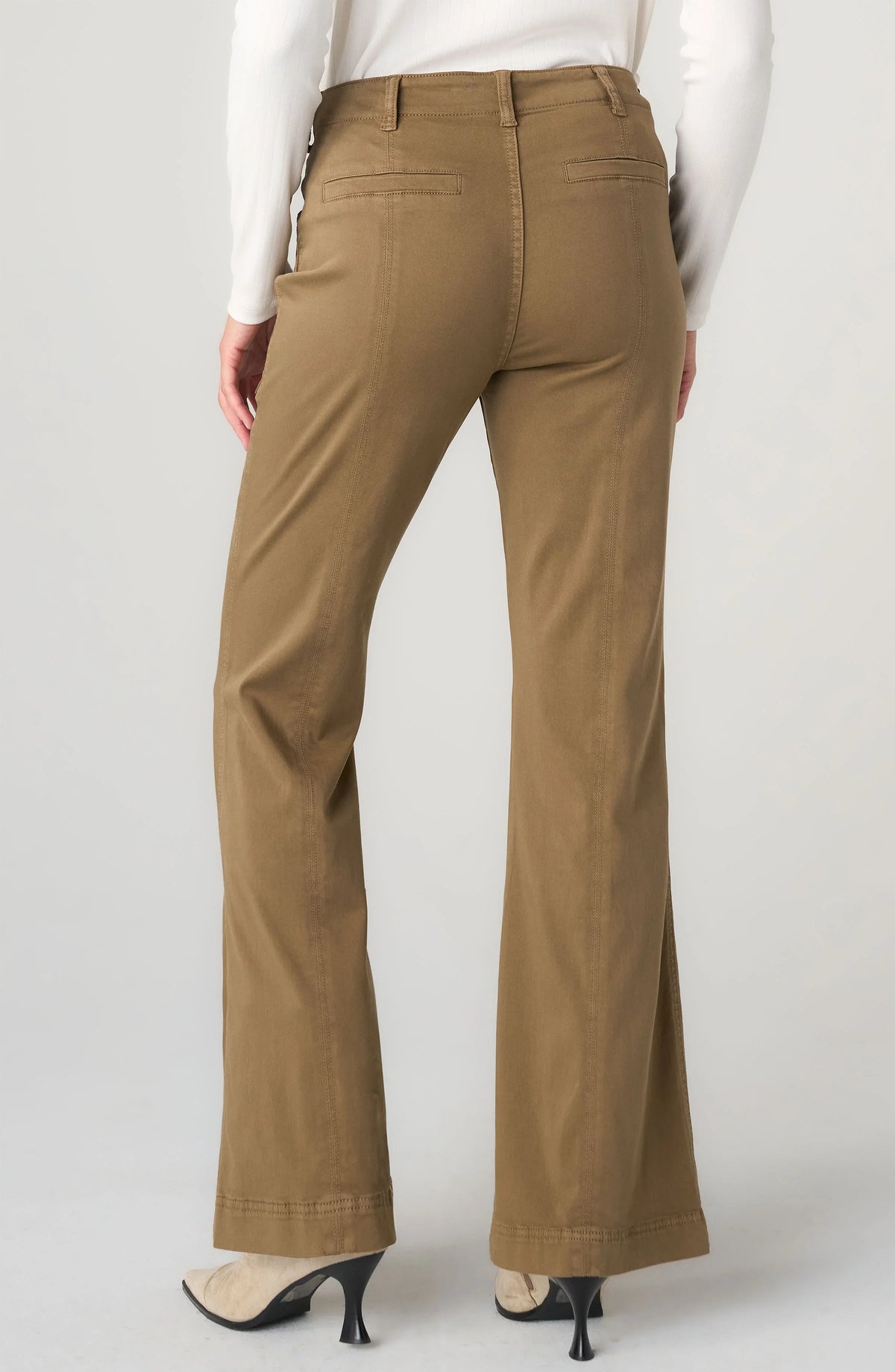 High Rise Flare Pants - Oak Brown