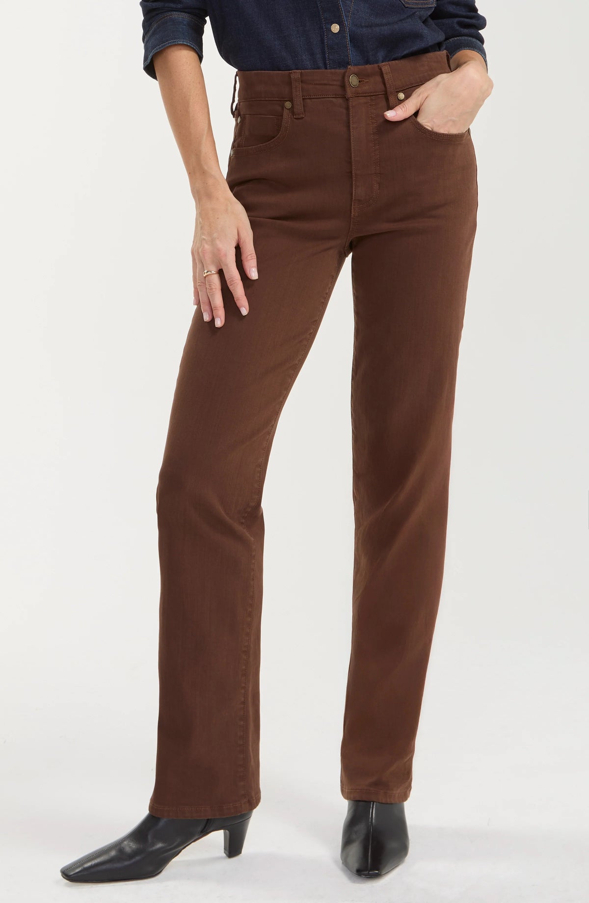 Kennedy Straight Pant - Brown