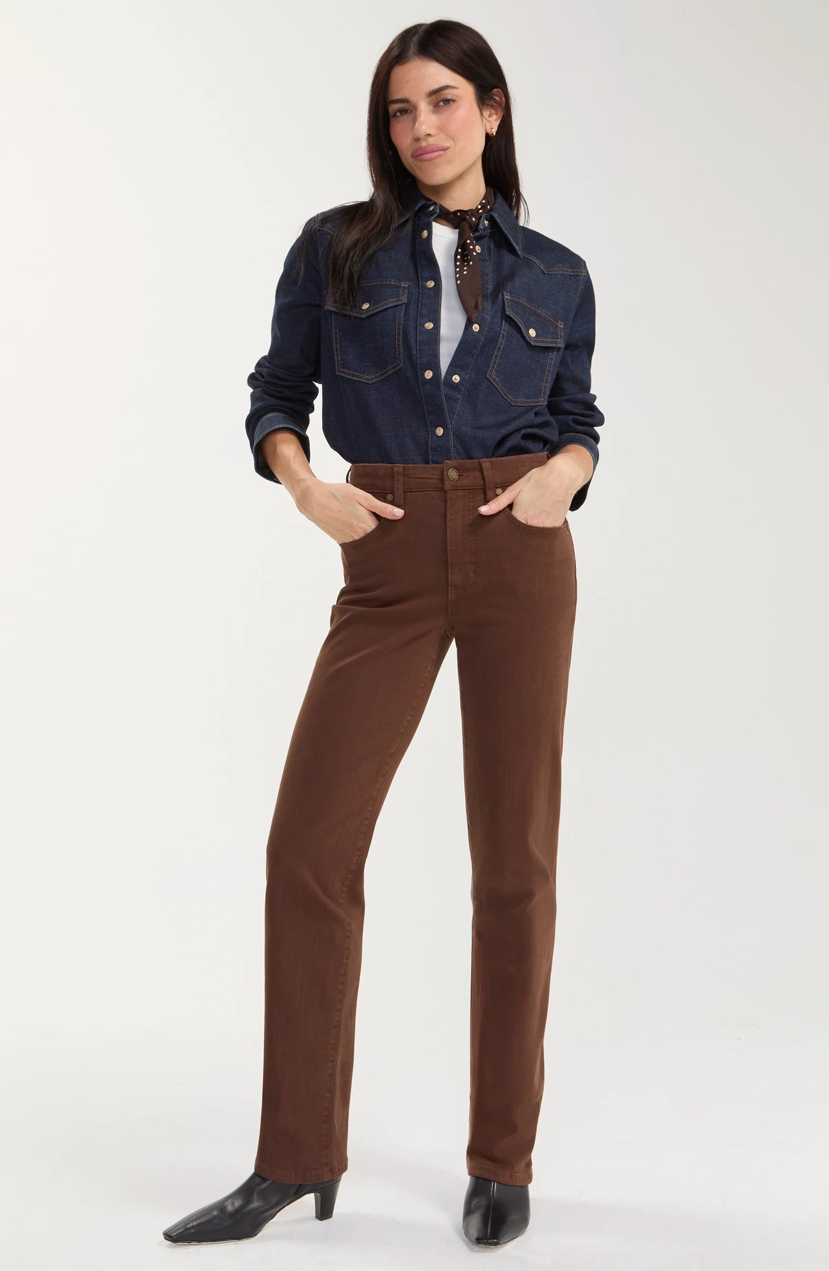 Kennedy Straight Pant - Brown