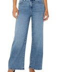 Stride High-Rise Wide Leg Jeans - Carbon