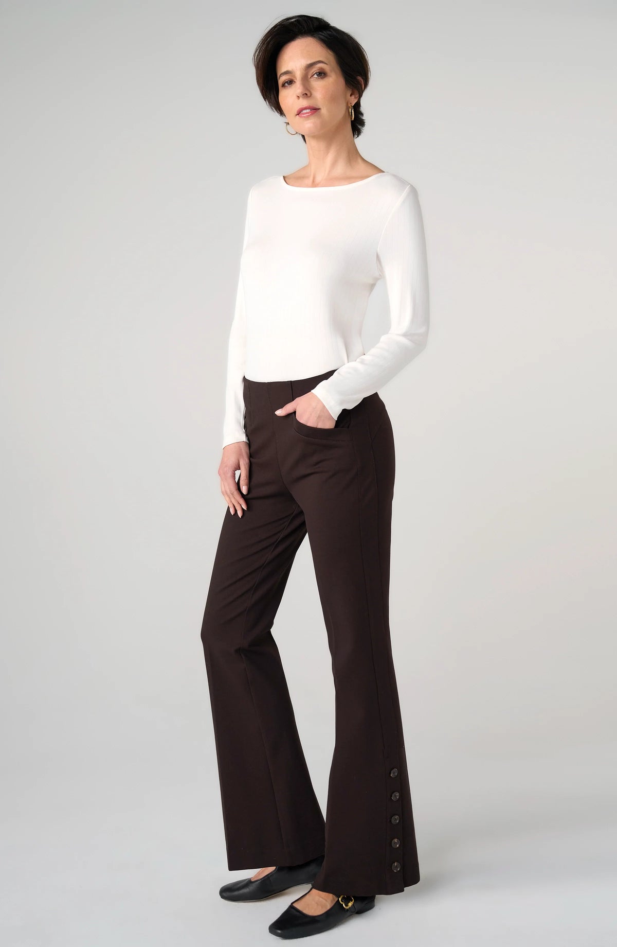 Stella Flare Pant - Truffle