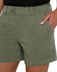 Pleated Trouser Short - Olive