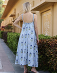 Laguna Dress - Blue & Green Stripe