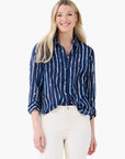 Watercolor Stripe Shirt - Indigo Multi