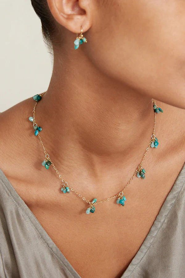 Chan Luu Stone Cluster Necklace - Turquoise