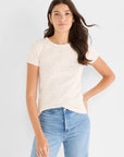 Speckled Crew Tee - Cream