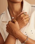 Two-Tone Carabiner Link Magnetic Bracelet