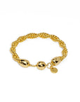 Braided Twist Links Magnetic Bracelet - Gold