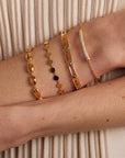 Dot Disc Magnetic Bracelet - Silver