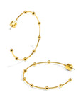 Beaded Hoop Earring - Gold