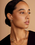 Two-Tone Double Link Earrings