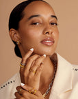 Two-Tone Twist Stud Earrings