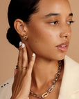 Two-Tone Twist Stud Earrings