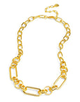 Mixed Chain Chunky Necklace - Gold