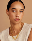 Mixed Chain Chunky Necklace - Gold
