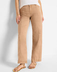 Cotton Sateen Wide Leg Pant