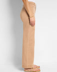 Cotton Sateen Wide Leg Pant