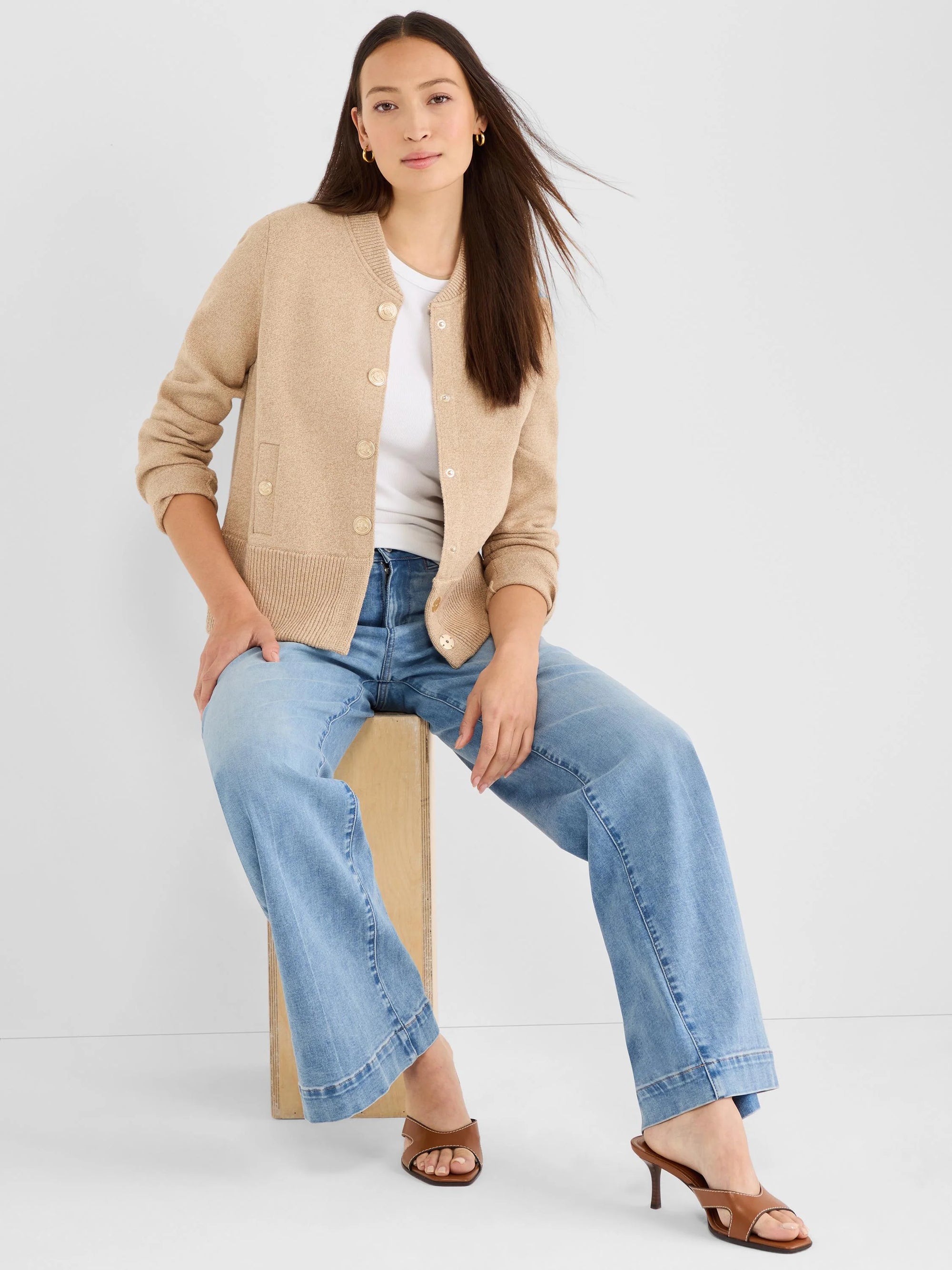 Knit Bomber Jacket - Jute