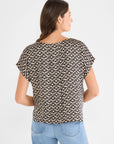 Lacy Diamonds Tee - Black Multi