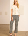 Lacy Diamonds Demi Boot Pant - Black Multi