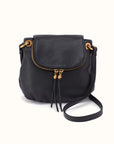 Hobo-Fern Zip-Flap Crossbody - Black
