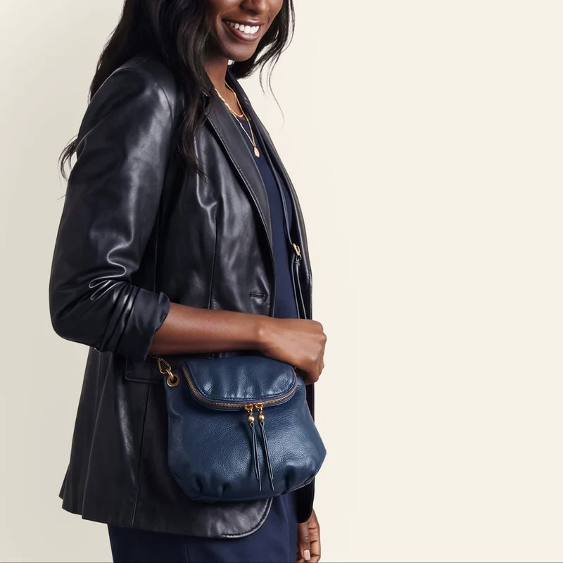 Fern Zip-Flap Crossbody - Ink Navy