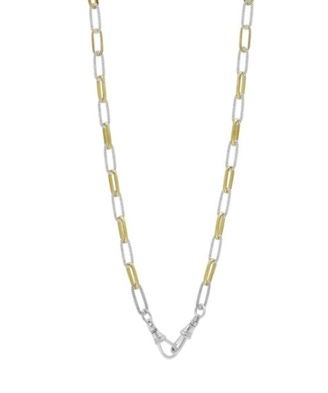 18&quot; Twisted Link Everything Necklace - Ceramic Coated