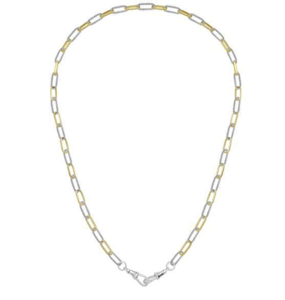 18&quot; Twisted Link Everything Necklace - Ceramic Coated