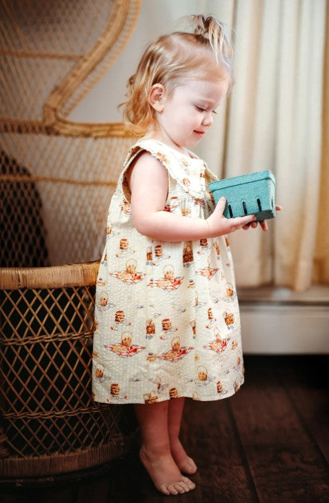 Ruffle Collar Onesie - Picnic
