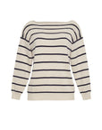 Callie Stripe Sweater - Navy & Latte