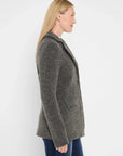Brushed Double Knit Blazer - Charcoal