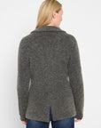 Brushed Double Knit Blazer - Charcoal