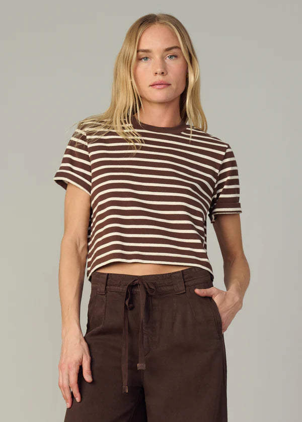 Boxy Tee - Brown &amp; Sand