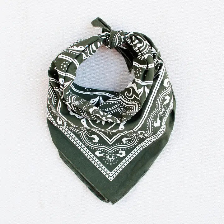 Western Bandana - Olive