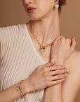 Radiant Heart Magnetic Bracelet - Gold