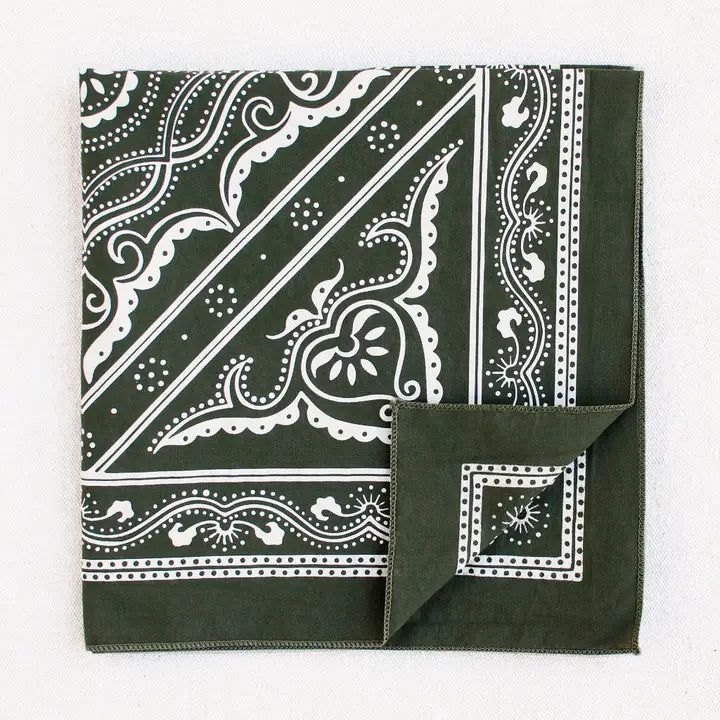 Western Bandana - Olive