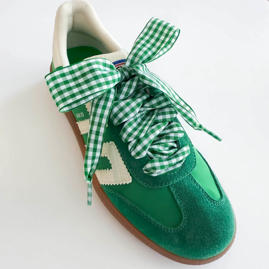 Gingham Shoelace - Green