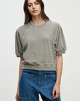 Avis Velour Sweatshirt - Heather Grey