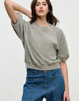Avis Velour Sweatshirt - Heather Grey